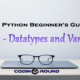 datatypes and variables python